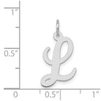 FJC Finejewelers 14 kt White Gold Medium Script Letter L Initial Charm
