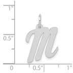 FJC Finejewelers 14 kt White Gold Medium Script Letter M Initial Charm