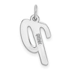 FJC Finejewelers 14 kt White Gold Medium Script Letter P Initial Charm