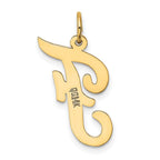 FJC Finejewelers 14 kt Yellow Gold Large Script Letter F Initial Charm