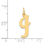 FJC Finejewelers 14 kt Yellow Gold Large Script Letter I Initial Charm