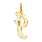 FJC Finejewelers 14 kt Yellow Gold Large Script Letter I Initial Charm