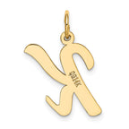 FJC Finejewelers 14 kt Yellow Gold Large Script Letter K Initial Charm
