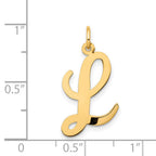 FJC Finejewelers 14 kt Yellow Gold Large Script Letter L Initial Charm