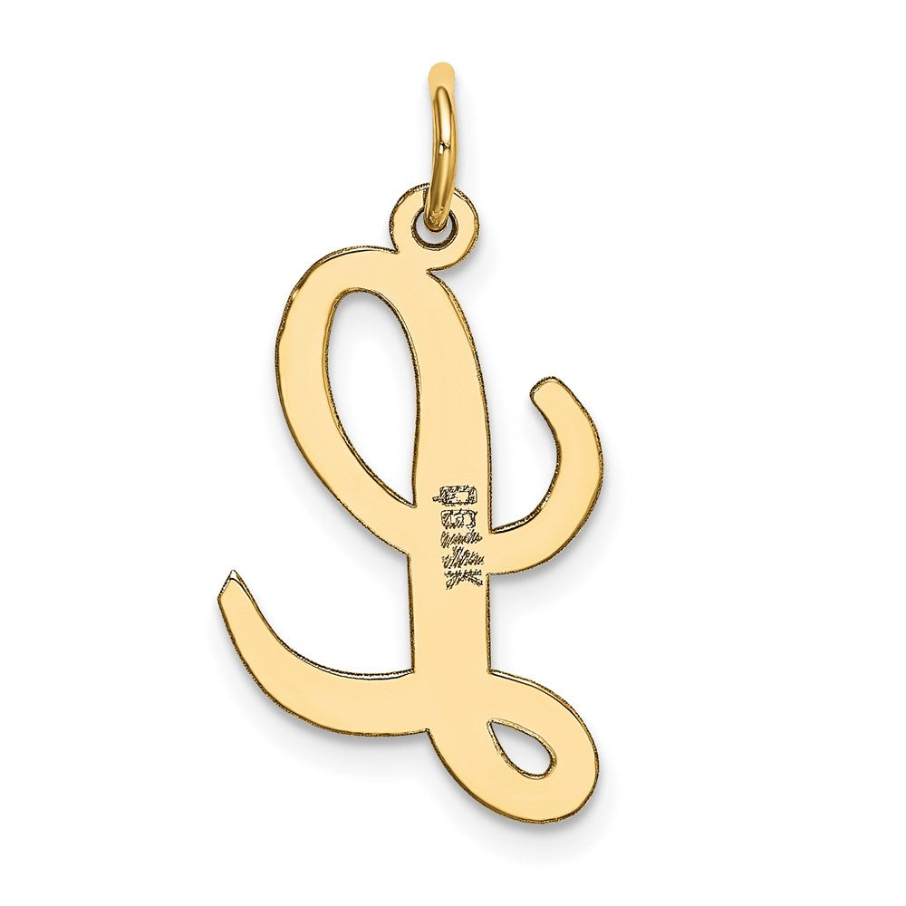 FJC Finejewelers 14 kt Yellow Gold Large Script Letter L Initial Charm