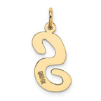 FJC Finejewelers 14 kt Yellow Gold Large Script Letter S Initial Charm