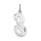 FJC Finejewelers 14 kt White Gold Large Script Letter E Initial Charm