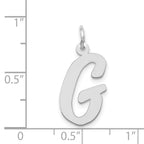 FJC Finejewelers 14 kt White Gold Large Script Letter G Initial Charm