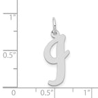FJC Finejewelers 14 kt White Gold Large Script Letter I Initial Charm