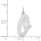 FJC Finejewelers 14 kt White Gold Large Script Letter O Initial Charm