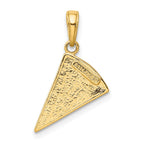 FJC Finejewelers 14 kt Yellow Gold Enameled Pizza Slice Charm 24 x 12 mm