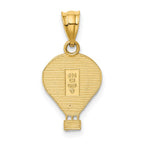 FJC Finejewelers 14 kt Yellow Gold Polished Multi-color Enamel Hot Air Balloon Charm 23 x 12 mm