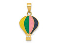 FJC Finejewelers 14 kt Yellow Gold Polished Multi-color Enamel Hot Air Balloon Charm 23 x 12 mm