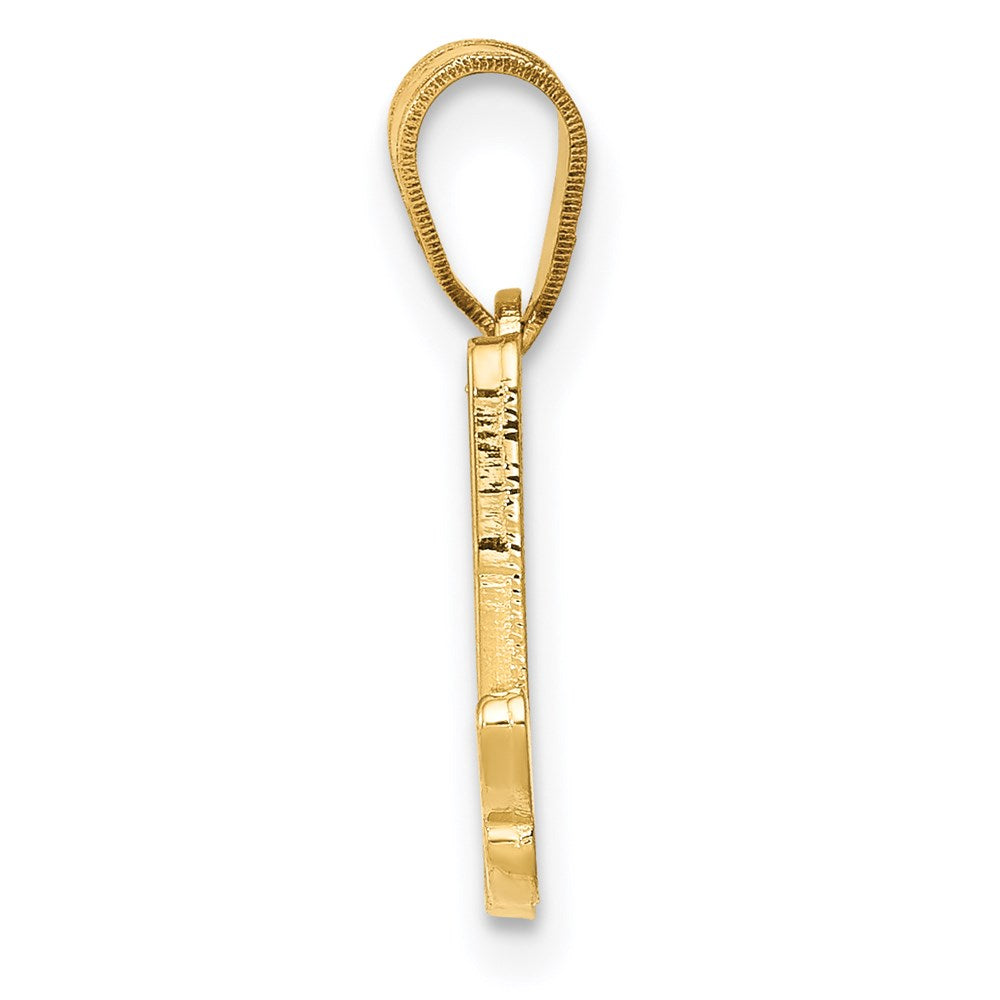 FJC Finejewelers 14 kt Yellow Gold Script Letter A Initial Charm 13 x 12 mm