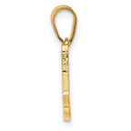 FJC Finejewelers 14 kt Yellow Gold Script Letter A Initial Charm 13 x 12 mm