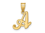 FJC Finejewelers 14 kt Yellow Gold Script Letter A Initial Charm 13 x 12 mm