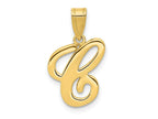 FJC Finejewelers 14 kt Yellow Gold Script Letter C Initial Charm 14 x 11 mm
