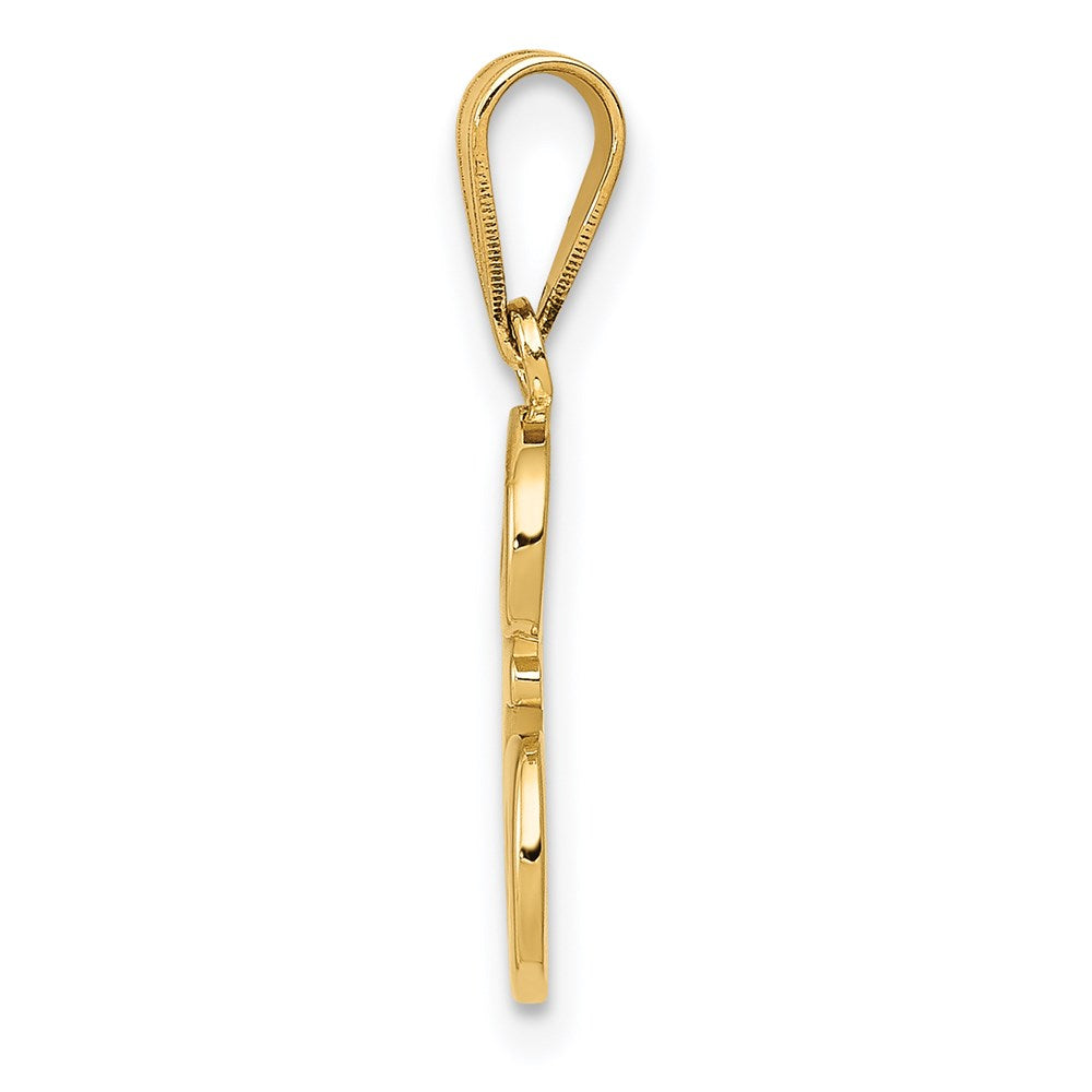 FJC Finejewelers 14 kt Yellow Gold Script Letter E Initial Charm
