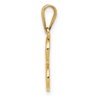 FJC Finejewelers 14 kt Yellow Gold Script Letter E Initial Charm