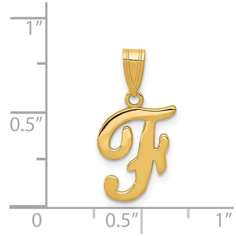 FJC Finejewelers 14 kt Yellow Gold Script Letter F Initial Charm