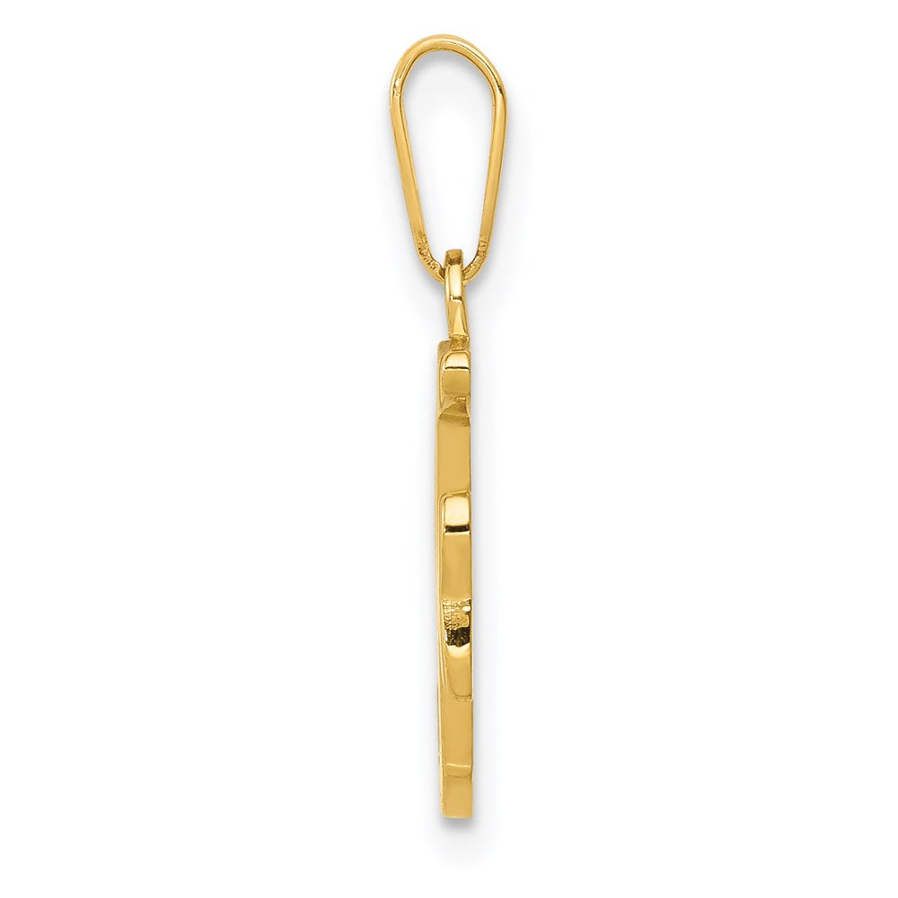 FJC Finejewelers 14 kt Yellow Gold Script Letter F Initial Charm