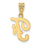 FJC Finejewelers 14 kt Yellow Gold Script Letter F Initial Charm