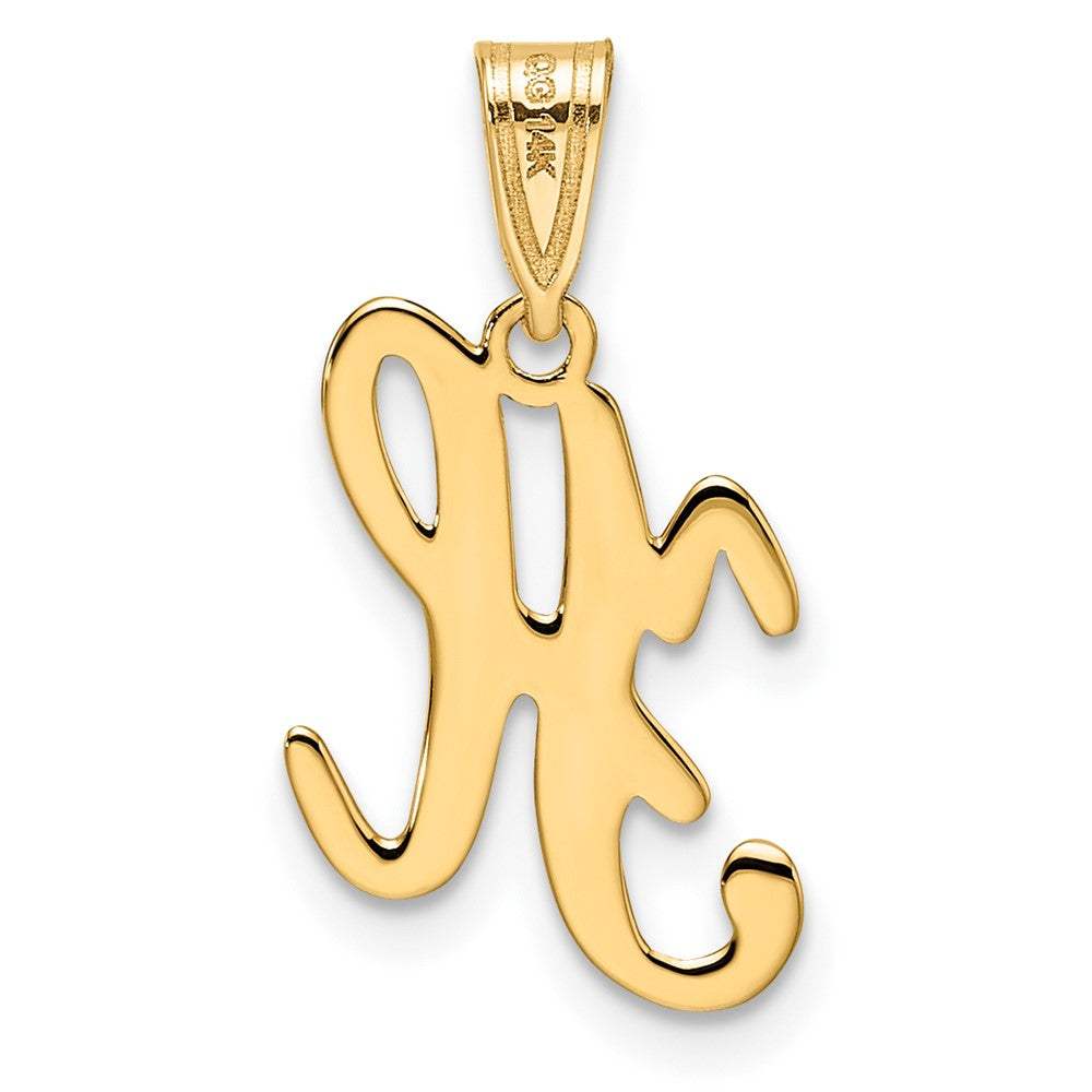 FJC Finejewelers 14 kt Yellow Gold Script Letter H Initial Charm