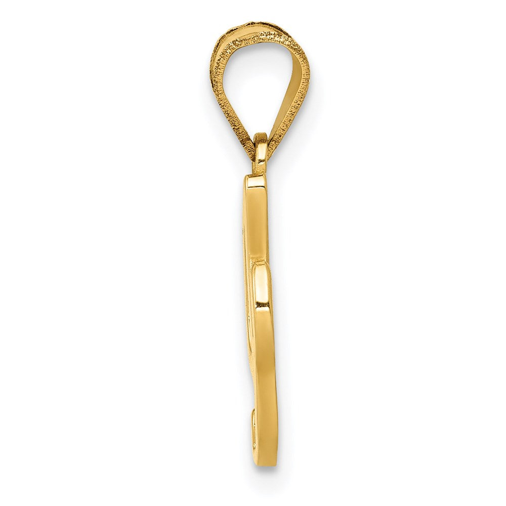 FJC Finejewelers 14 kt Yellow Gold Script Letter I Initial Charm