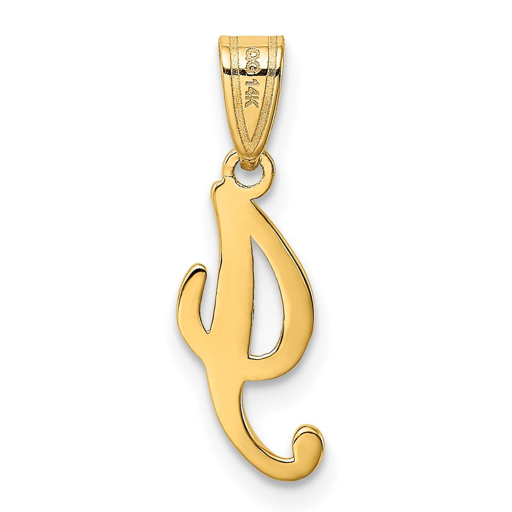 FJC Finejewelers 14 kt Yellow Gold Script Letter I Initial Charm
