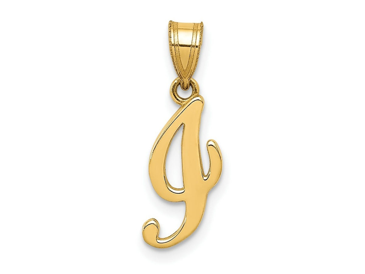 FJC Finejewelers 14 kt Yellow Gold Script Letter I Initial Charm