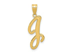 FJC Finejewelers 14 kt Yellow Gold Script Letter J Initial Charm