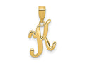FJC Finejewelers 14 kt Yellow Gold Script Letter K Initial Charm