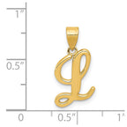 FJC Finejewelers 14 kt Yellow Gold Script Letter L Initial Charm
