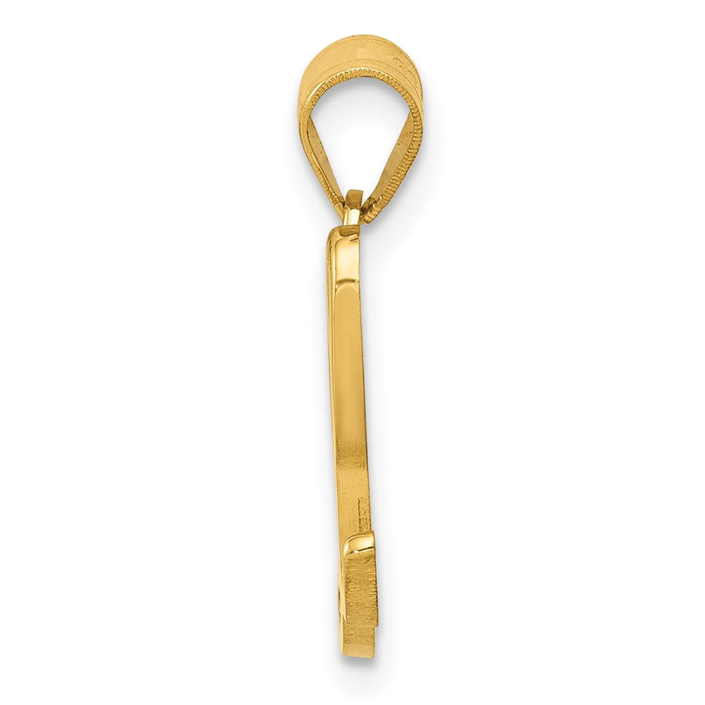 FJC Finejewelers 14 kt Yellow Gold Script Letter L Initial Charm