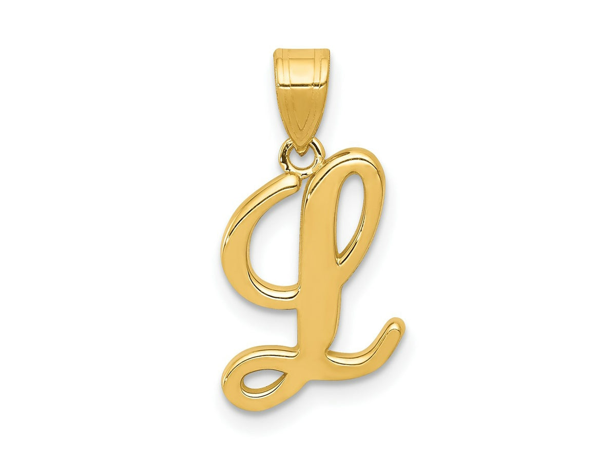 FJC Finejewelers 14 kt Yellow Gold Script Letter L Initial Charm