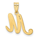 FJC Finejewelers 14 kt Yellow Gold Script Letter M Initial Charm