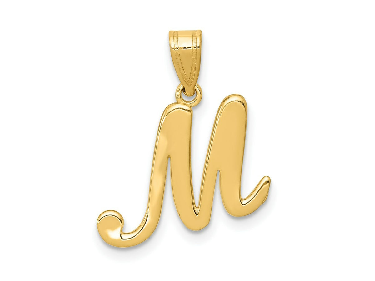 FJC Finejewelers 14 kt Yellow Gold Script Letter M Initial Charm