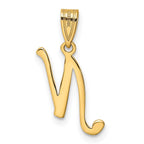 FJC Finejewelers 14 kt Yellow Gold Script Letter N Initial Charm