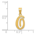 FJC Finejewelers 14 kt Yellow Gold Script Letter O Initial Charm