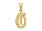 FJC Finejewelers 14 kt Yellow Gold Script Letter O Initial Charm