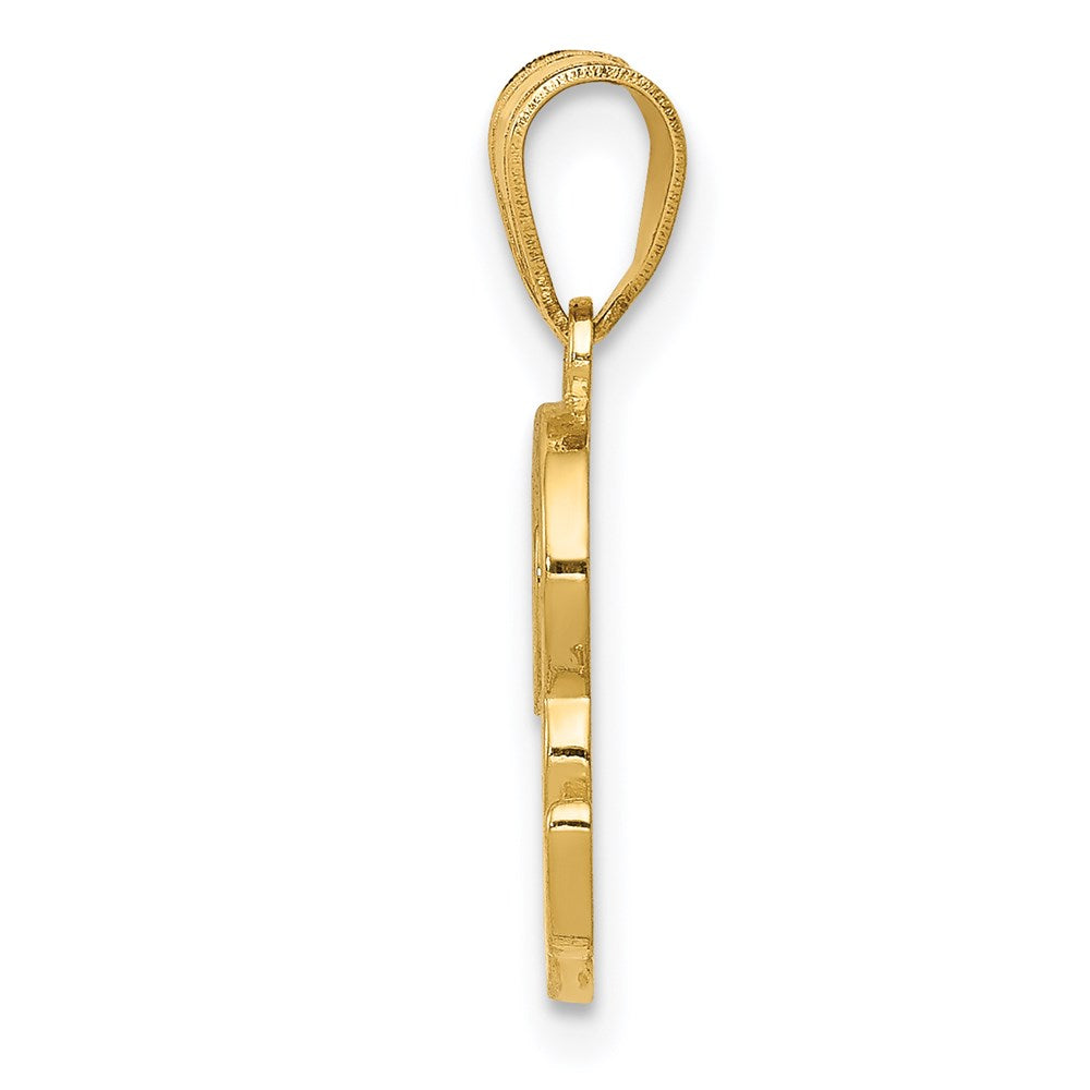 FJC Finejewelers 14 kt Yellow Gold Script Letter R Initial Charm