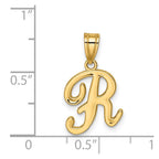 FJC Finejewelers 14 kt Yellow Gold Script Letter R Initial Charm
