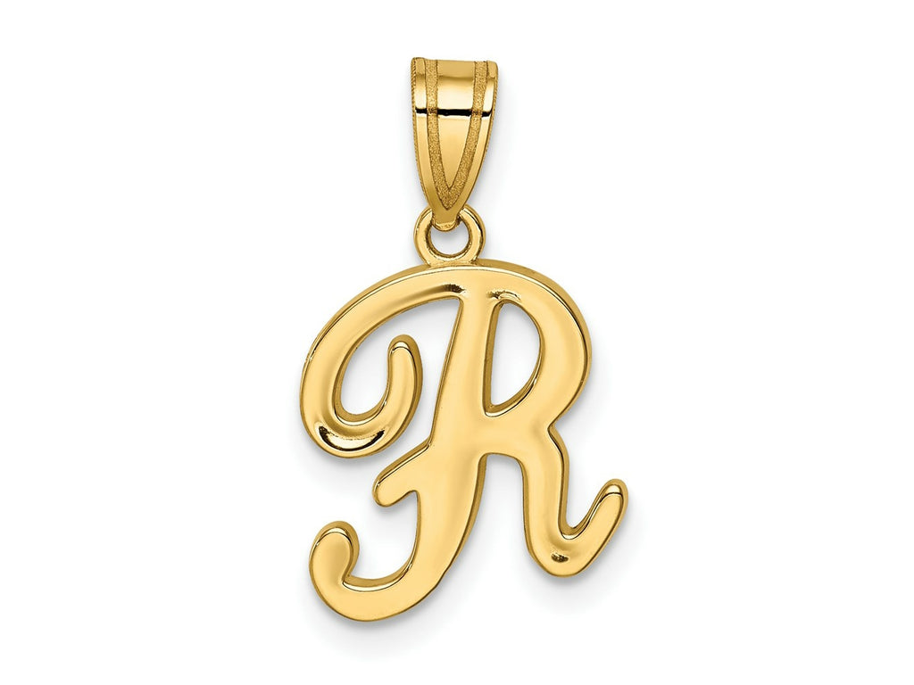 FJC Finejewelers 14 kt Yellow Gold Script Letter R Initial Charm