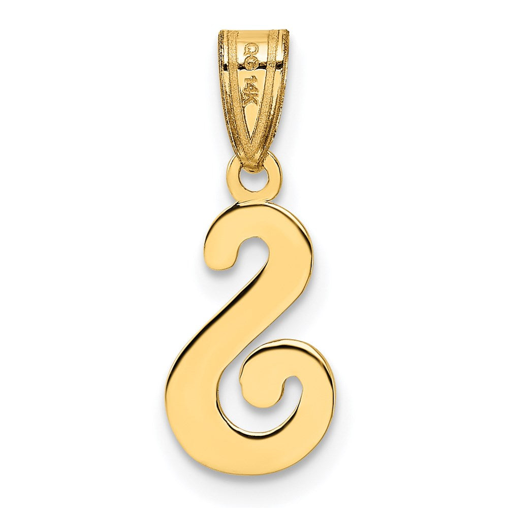 FJC Finejewelers 14 kt Yellow Gold Script Letter S Initial Charm