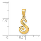 FJC Finejewelers 14 kt Yellow Gold Script Letter S Initial Charm