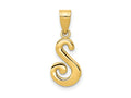 FJC Finejewelers 14 kt Yellow Gold Script Letter S Initial Charm