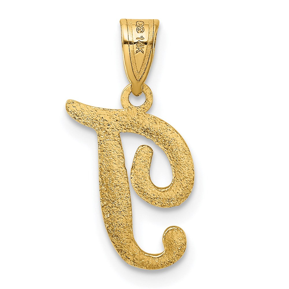 FJC Finejewelers 14 kt Yellow Gold Script Letter T Initial Charm