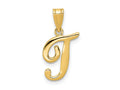 FJC Finejewelers 14 kt Yellow Gold Script Letter T Initial Charm