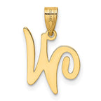 FJC Finejewelers 14 kt Yellow Gold Script Letter W Initial Charm
