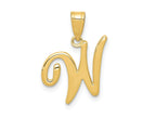 FJC Finejewelers 14 kt Yellow Gold Script Letter W Initial Charm
